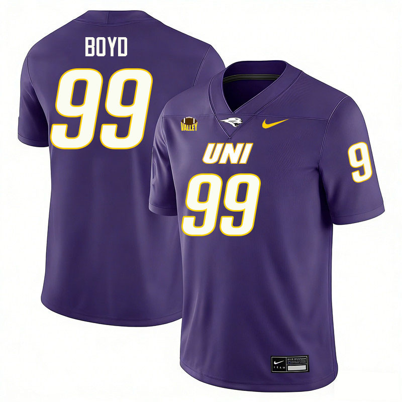 Northern Iowa Panthers #99 Khristian Boyd College Football Jerseys,Uniforms-Purple